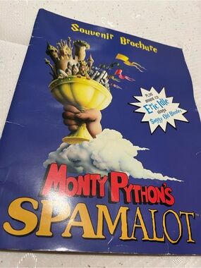 Monty Python's Spamalot Souvenir Brochure from 2005 featuring Tim Curry- with CD